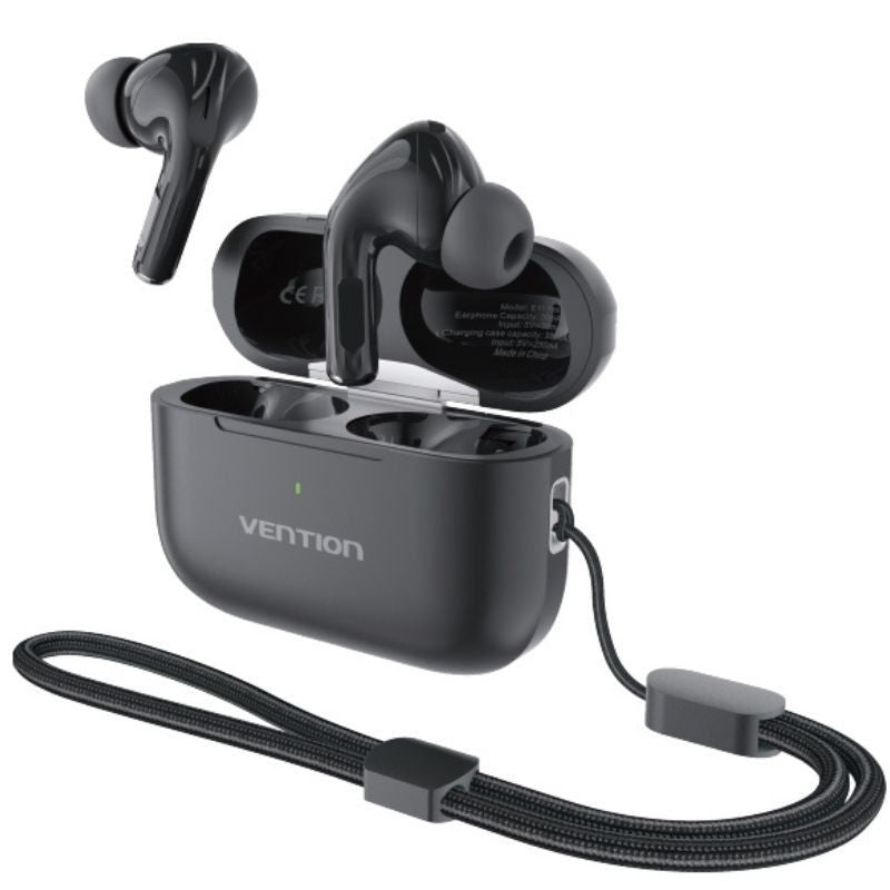 Auriculares Bluetooth Vention Echo Lite E11 Plus Con Estuche De Carga Autonomía 30h Negros