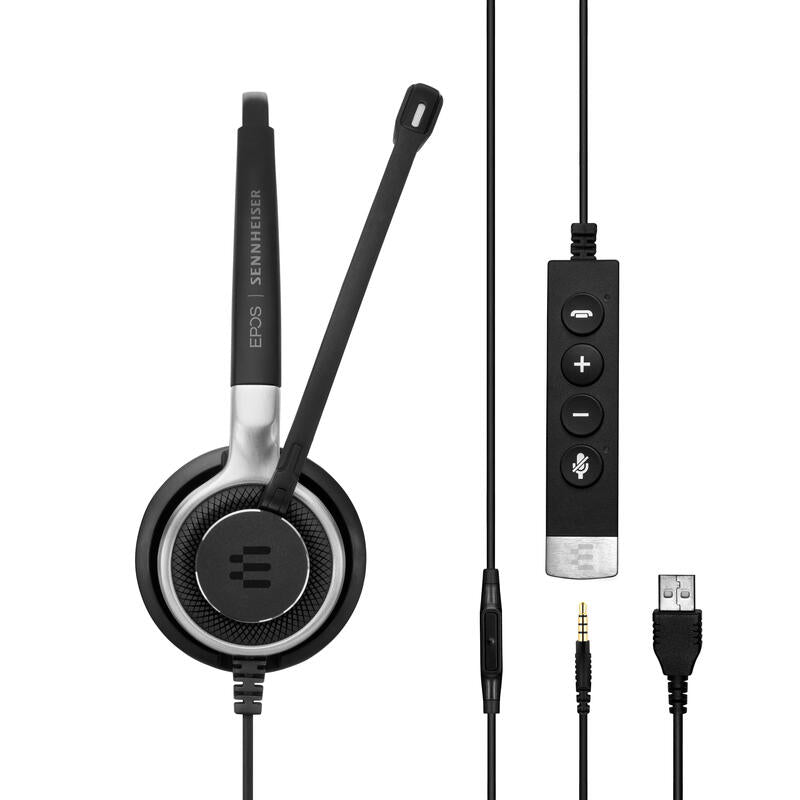 Auriculares Epos Sennheiser Impact Sc 635 Usb Diadema Conector De 3,5 Mm Usb Tipo A Negro, Plata