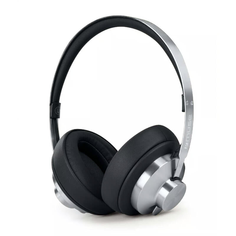 Auriculares Estéreo Bluetooth Muse M-298 Sbl, Negro Plateado