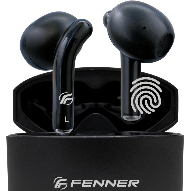 Auriculares Fenner Bluetooth - Inalámbricos Estéreo Con Estuche De Carga Bluetooth 5.3 (Black)