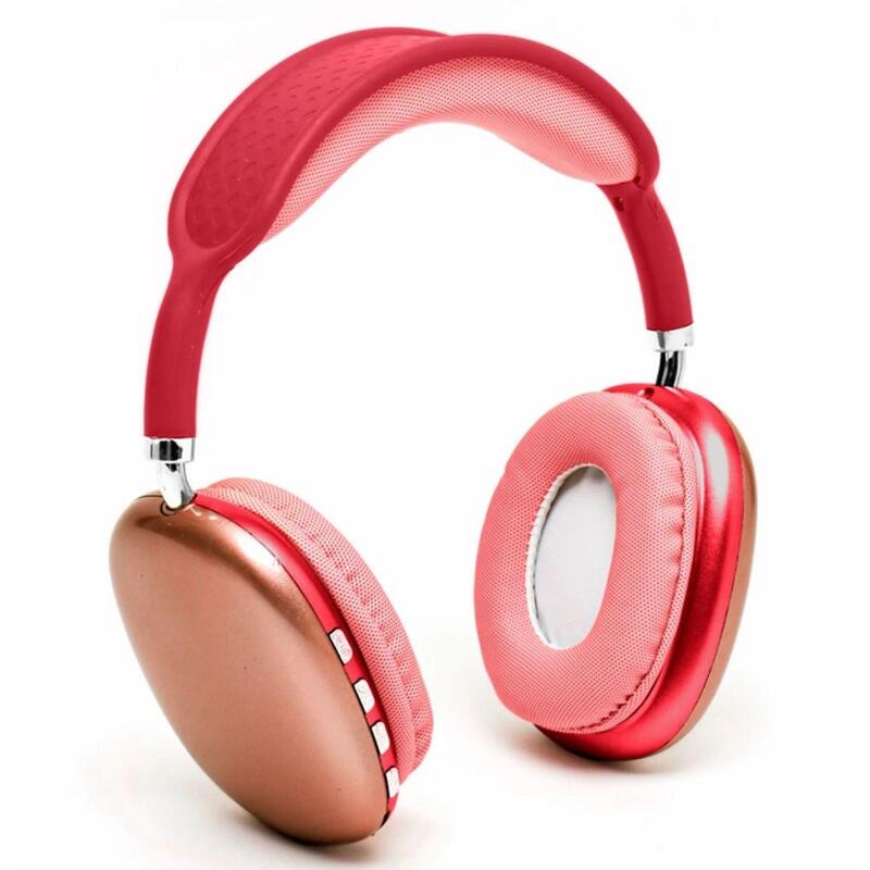 Auriculares Inalámbricos Bluetooth P9 Pro Max Con Cancelación De Ruido, Rojo