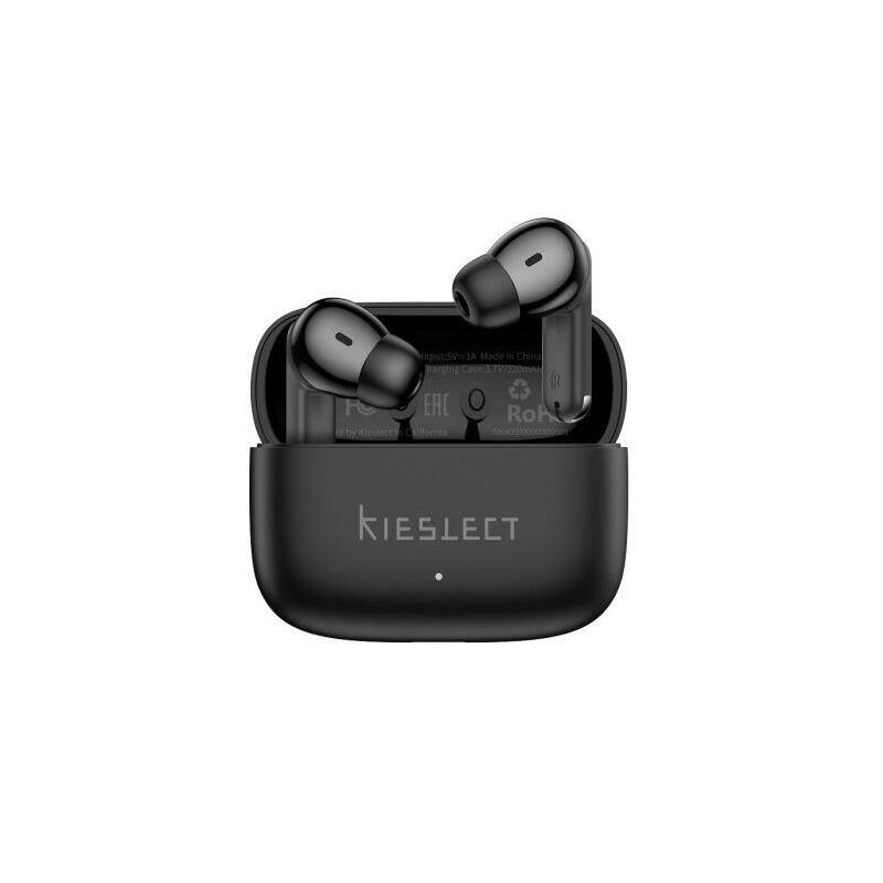Auriculares Inalámbricos Kieslect Earbuds Ajustable - Bt · Microfono · Estuche De Carga · Negro