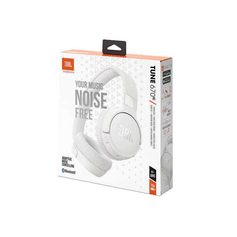 Auriculares Jbl Tune 670nc Blanco Bluetooth