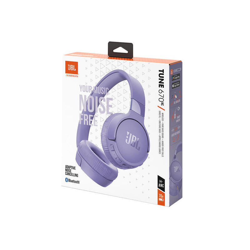 Auriculares Jbl Tune 670nc Púrpura Bluetooth