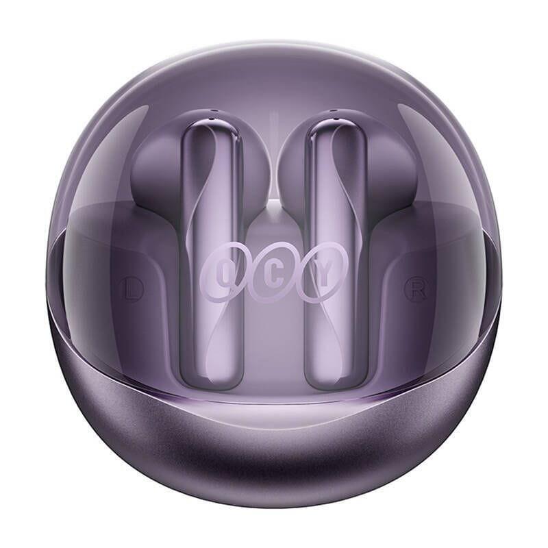 Auriculares Qcy Ailybuds Clear T32 Púrpura Bluetooth