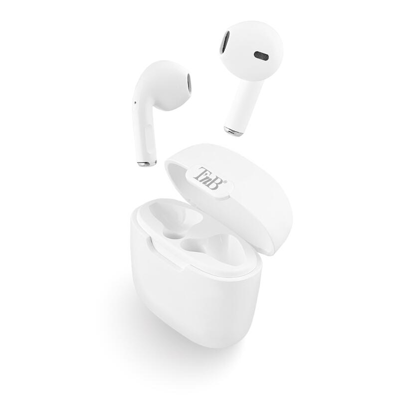 Auriculares T'Nb Bluetooth Inalámbricos Con Control Táctil, Micrófono Blanco