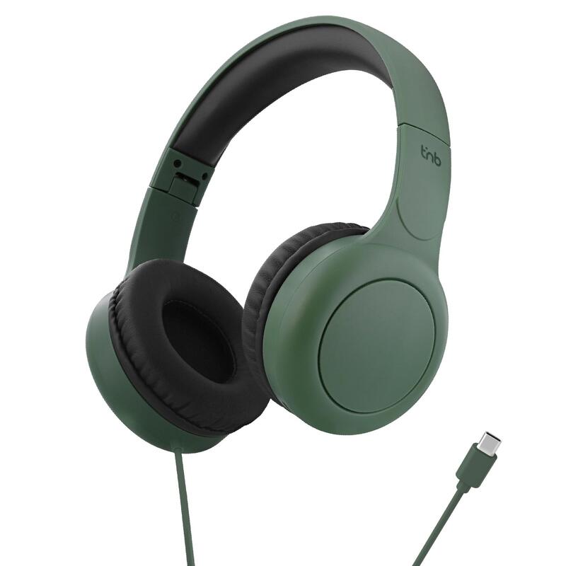 Auriculares Tnb Tonality - Supraaurales Con Cable Usb-C - Sage Green & Lampblack