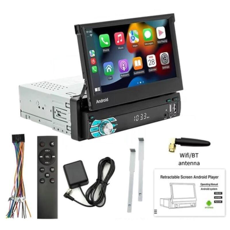 Autorradio 1 Din Swm 9710-J Led 7 " 2gb/64gb Gps Carplay Negro