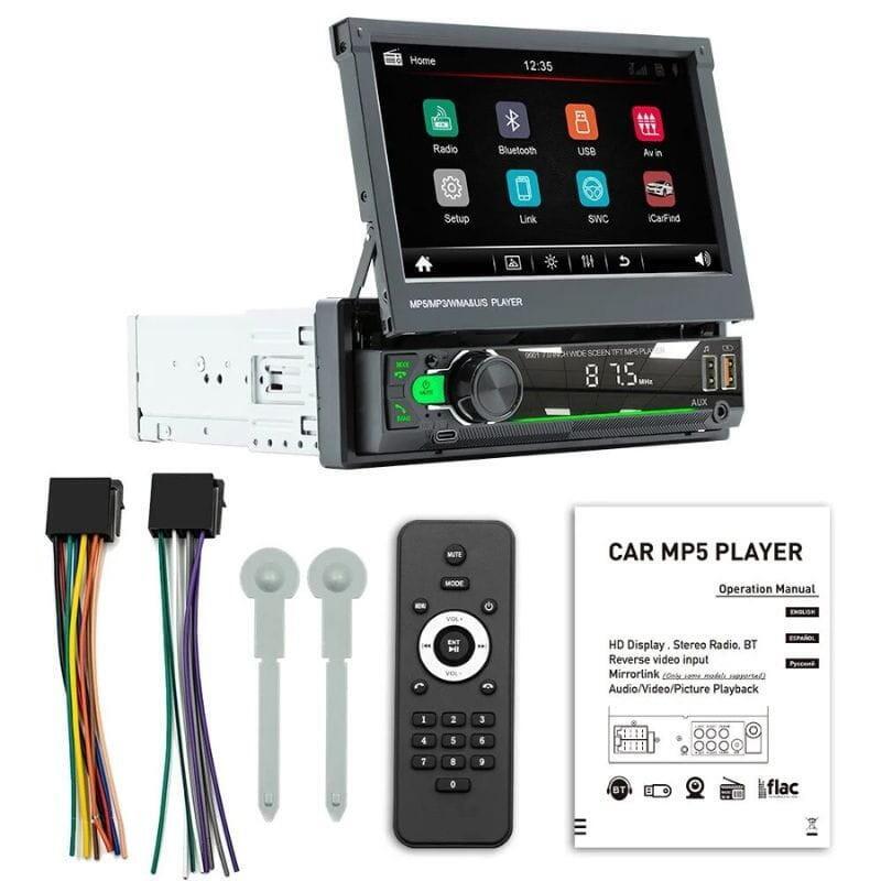 Autorradio 1 Din Swm 9901c-S Bluetooth/Mirror Link/Carplay/Usb Negro
