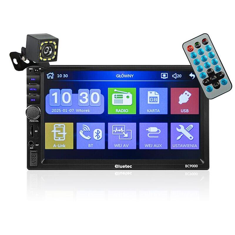 Autorradio Bc9000 2din De 7 Pulgadas Con Rds, Usb Y Microsd, 4x50w, Cámara De Marcha Atrás.