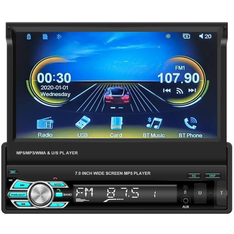 Podofo A3503 7 Pulgadas Carplay Y Android Auto - Autorradio Din 1