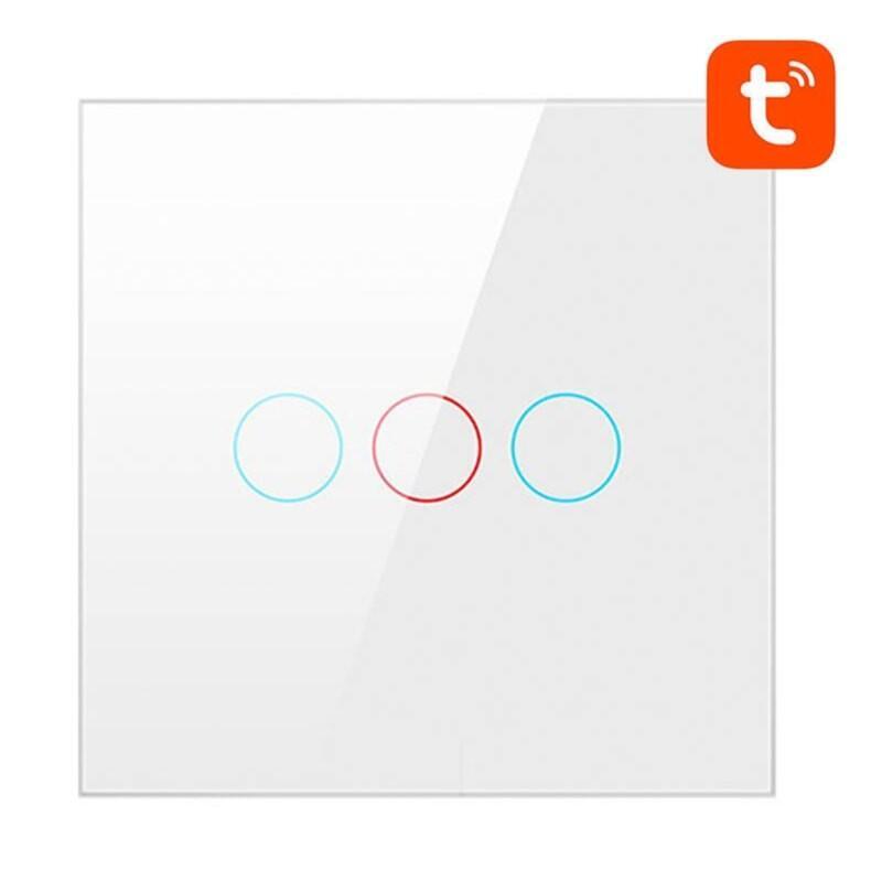 Avatto Lzts02-Eu-W3 3 Botones Zigbee Blanco - Interruptor Táctil Inteligente