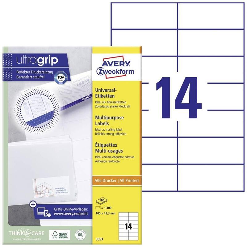 Avery Zweckform, Labels Avery 105 X 42,3mm, A4 (3653)