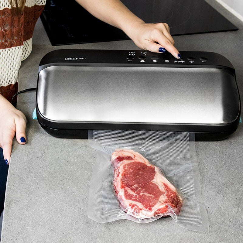 EAN 8435484040709 - Cecotec 04070 sellador al vacío 0,9 mbar Negro, Gris imagen 3