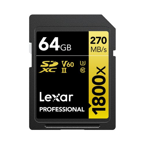 Lexar Lsd1800064g-Bnnng Memoria Flash 64 Gb Sdxc Uhs-Ii Clase 10