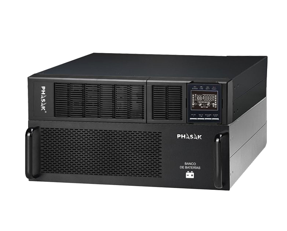 Phasak Sai Ph 9330 Online 10kva/8000w Formato Rack Bornes Lcd Usb+Rs232+Rj45 Baterias 20x 9ah
