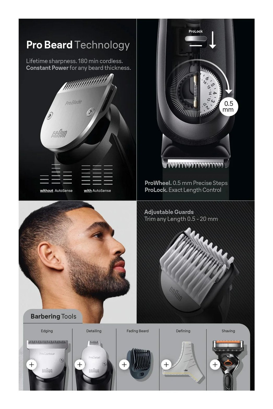 Cortapelo Braun 4210201448518 Para Barba Negro