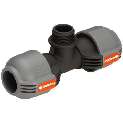 Gardena 2787-20 Sprinklersystem T 25mm> 3/4 ", Conexión Negro / Gris