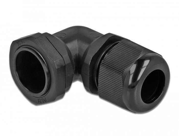 Delock Prensaestopas 90° Angulado Pg21 Negro