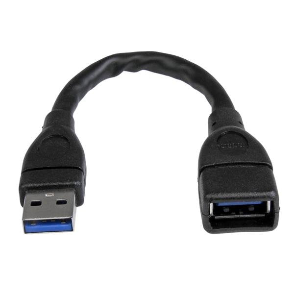 EAN 0065030855570 - StarTech.com USB3EXT6INBK cable USB USB 3.2 Gen 1 (3.1 Gen 1) 0,152 m USB A imagen 1