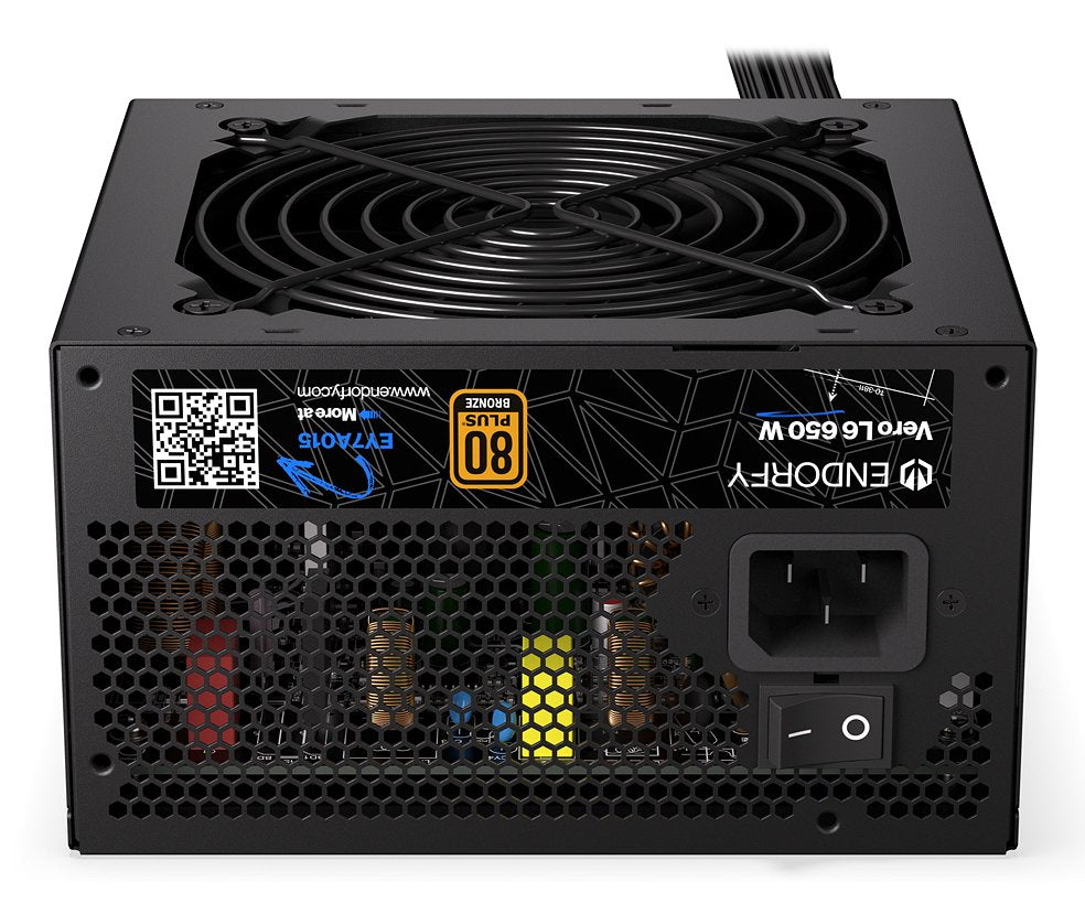 Endorfy Vero L6 650 W (Negro, 1x 12-Pin High Power Gpu, 2x Pcie, 650 Watt) Ey7a015
