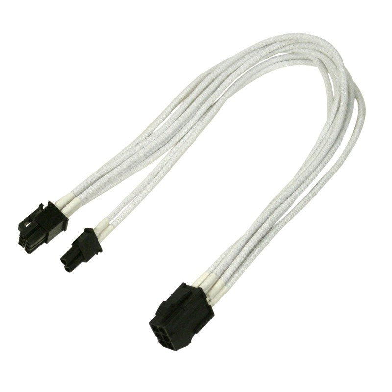 Cable Nanoxia Pci-E De 6 A 6 + 2 Pines, 30 Cm, Sencillo, Blanco