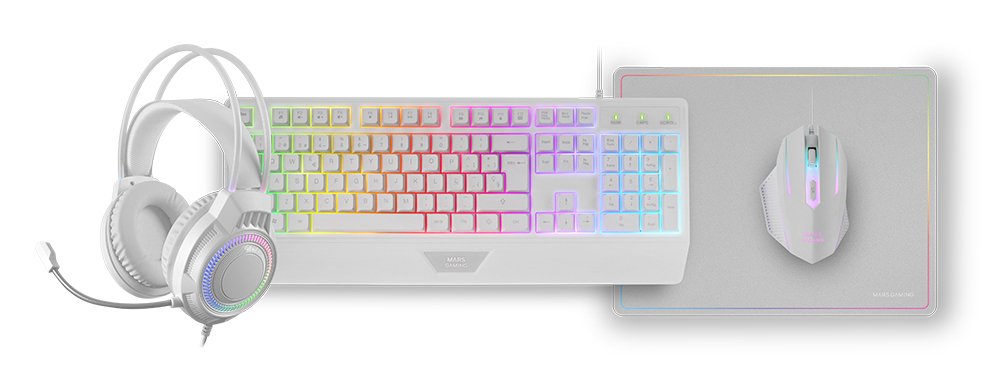 EAN 8435693108443 - Mars Gaming MCP124PRO teclado Ratón incluido Juego USB QWERTY imagen 2