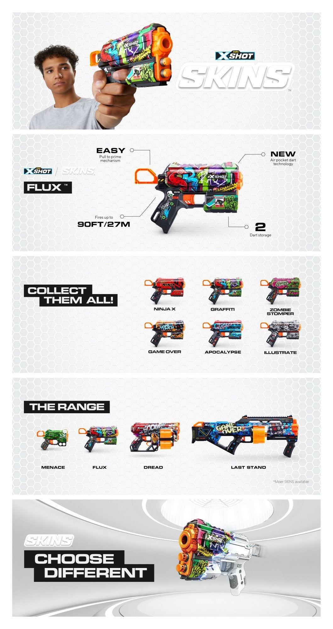 Zuru X-Shot Skins - Flux Apocalypse, Dartblaster 36516g