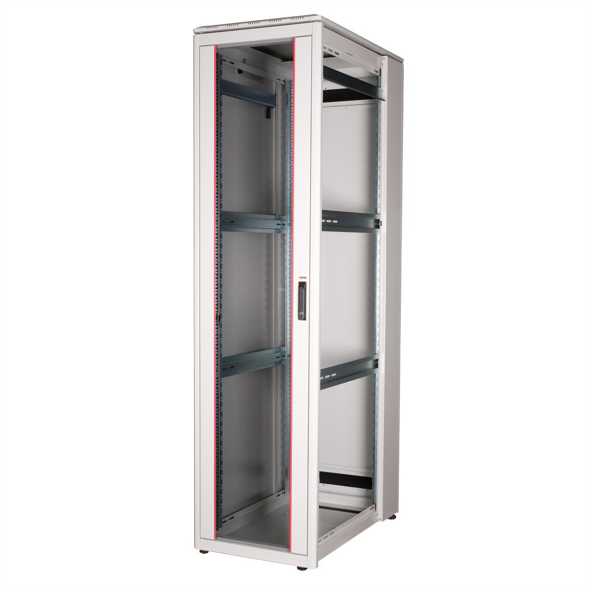 Roline 19-Zoll Netzwerkschrank Pro 47 He, 600x1000 Bxt Glastr Grau