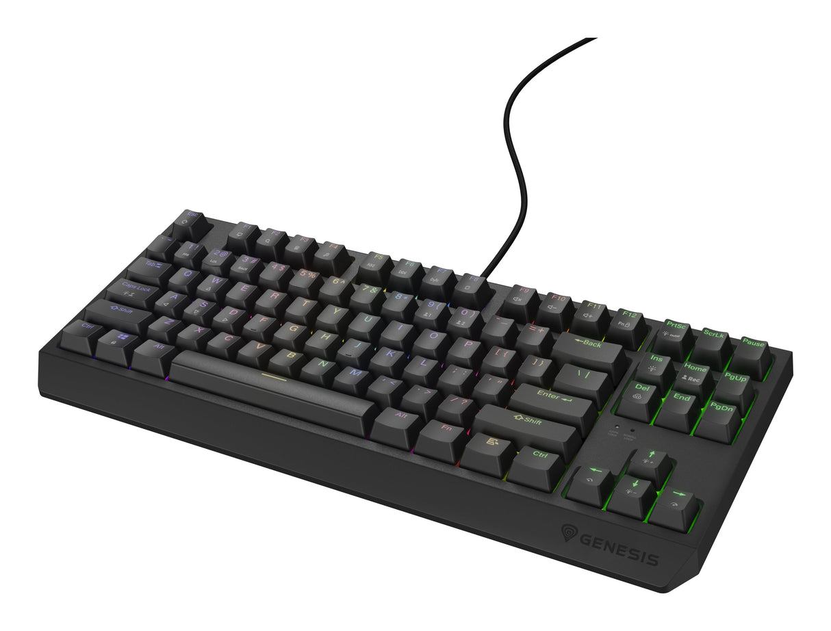 Genesis Thor 230 Tkl Rgb Mechanical Gaming Keyboard, Outemu Brown Switch, Us Layout, Wired, Black