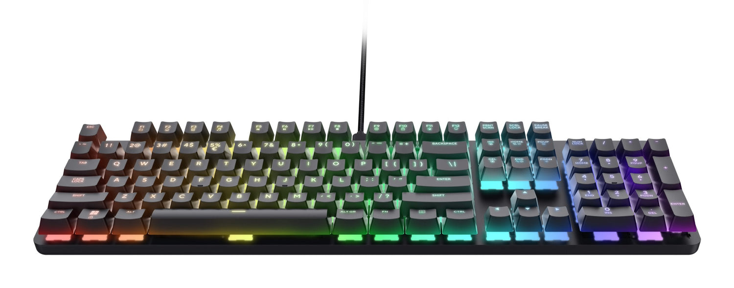 Teclado Trust Gaming Gxt 871 Zora Mecanico Rgb Color Negro