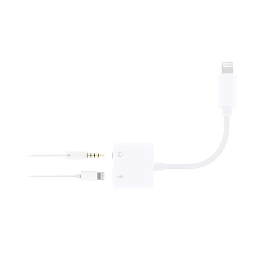 Tnb Way - Adaptador Lightning A Jack De 3,5 Mm Hembra + Lightning Hembra - Blanco