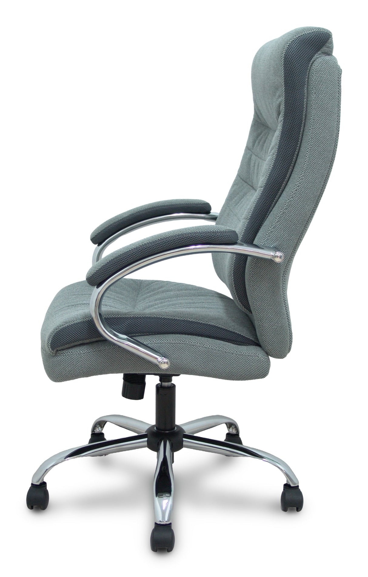 Piqueras Y Crespo Forol Sillon Opti533 Basculante Tapizado Tela Color Gris Base Cromo Ruedas Nailon
