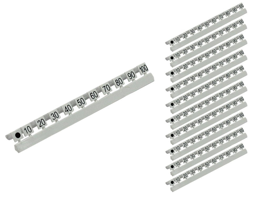 Nummer Markierungen Für Lc Lwl Cable, Markierung 10 Bis 100 In Zehnerschritten, 10er Set, Good Connections®