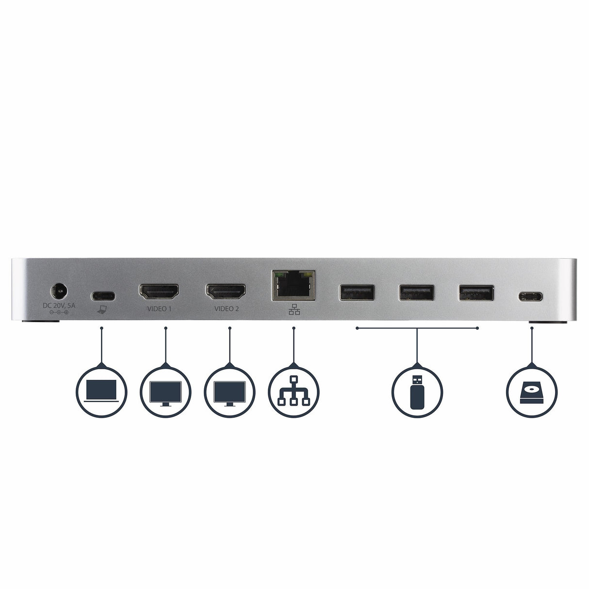 EAN 0065030872690 - StarTech.com MST30C2HHPDU base para portátil y replicador de puertos Alámbrico USB 3.2 Gen 1 (3.1 Gen 1) imagen 5