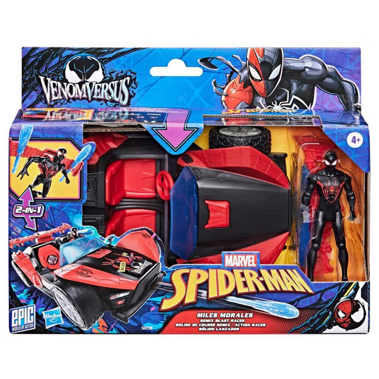 EAN 5010996284839 - Marvel Spider-Man VenomVersus Epic World of Action Miles Morales Remix Blast Racer imagen 4