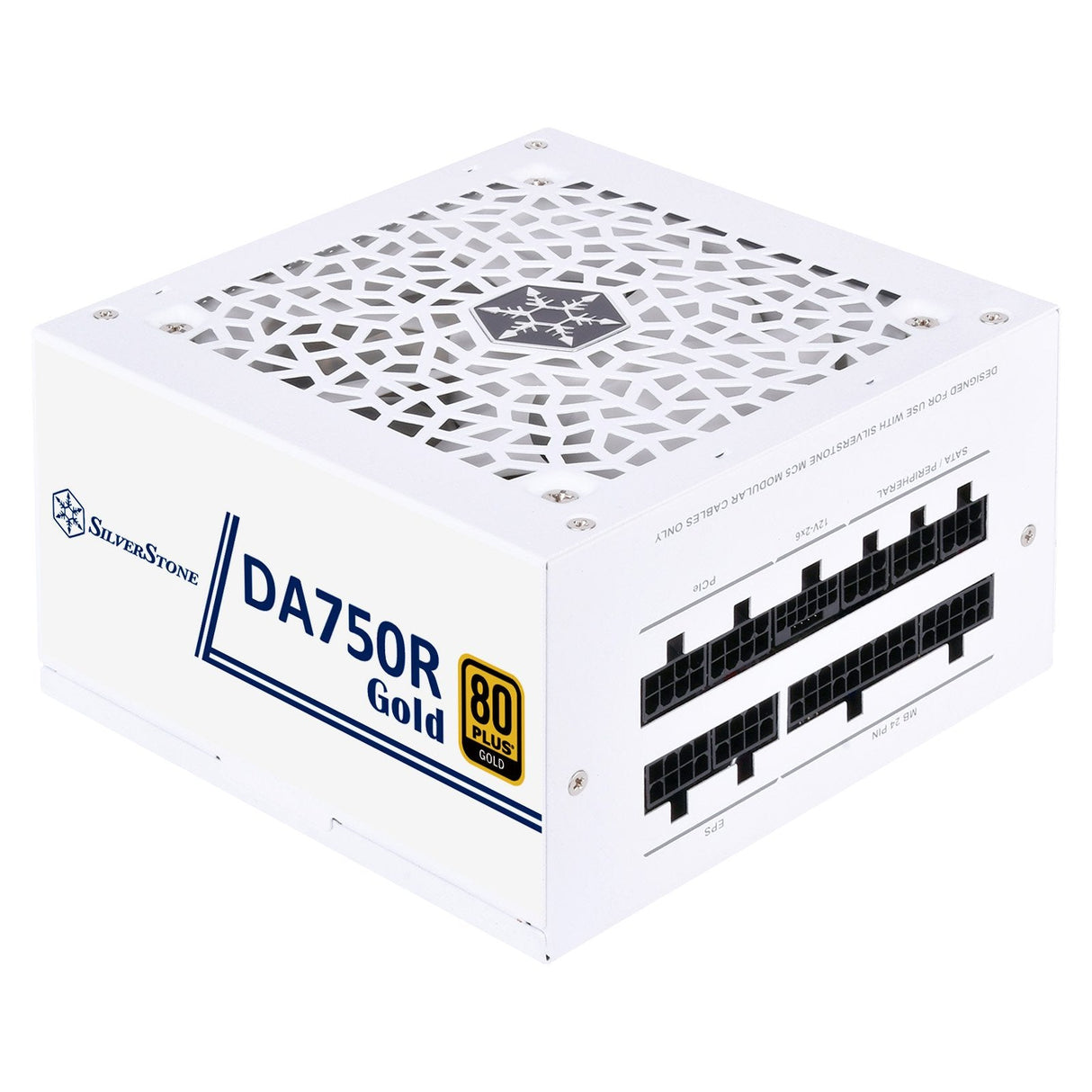 Fuente De Alimentación Silverstone Sst-Da750r-Gma-Www Para Pc Blanca, 1x Atx3.0 De 12 Pines, 4x Pcie, Gestión De Cables, 750 Vatios Sst-Da750r-Gma-Www