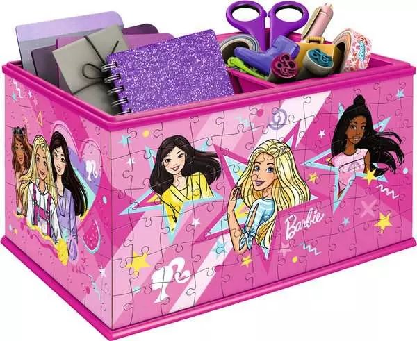 Ravensburger Caja De Almacenamiento De Rompecabezas 3d Barbie Multicolor 11584