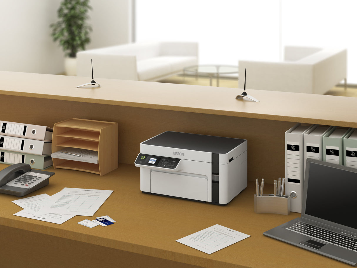 Impresora Epson Ecotank Mono M2120, 3 En 1, A4, 1200 X 2400 Ppp, 32 Ppm, Usb, Wi-Fi, 3 Aã±Os De Garantia Despues Del Registro.
