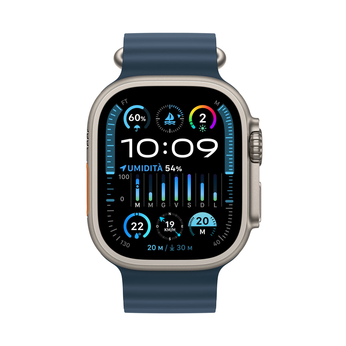 Apple Watch Ultra 2 Gps Cellular 49mm Caja De Titanio Correa Ocean Azul