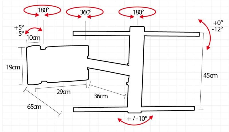 Soporte Omb Smart 3 139,7 Cm (55") Negro
