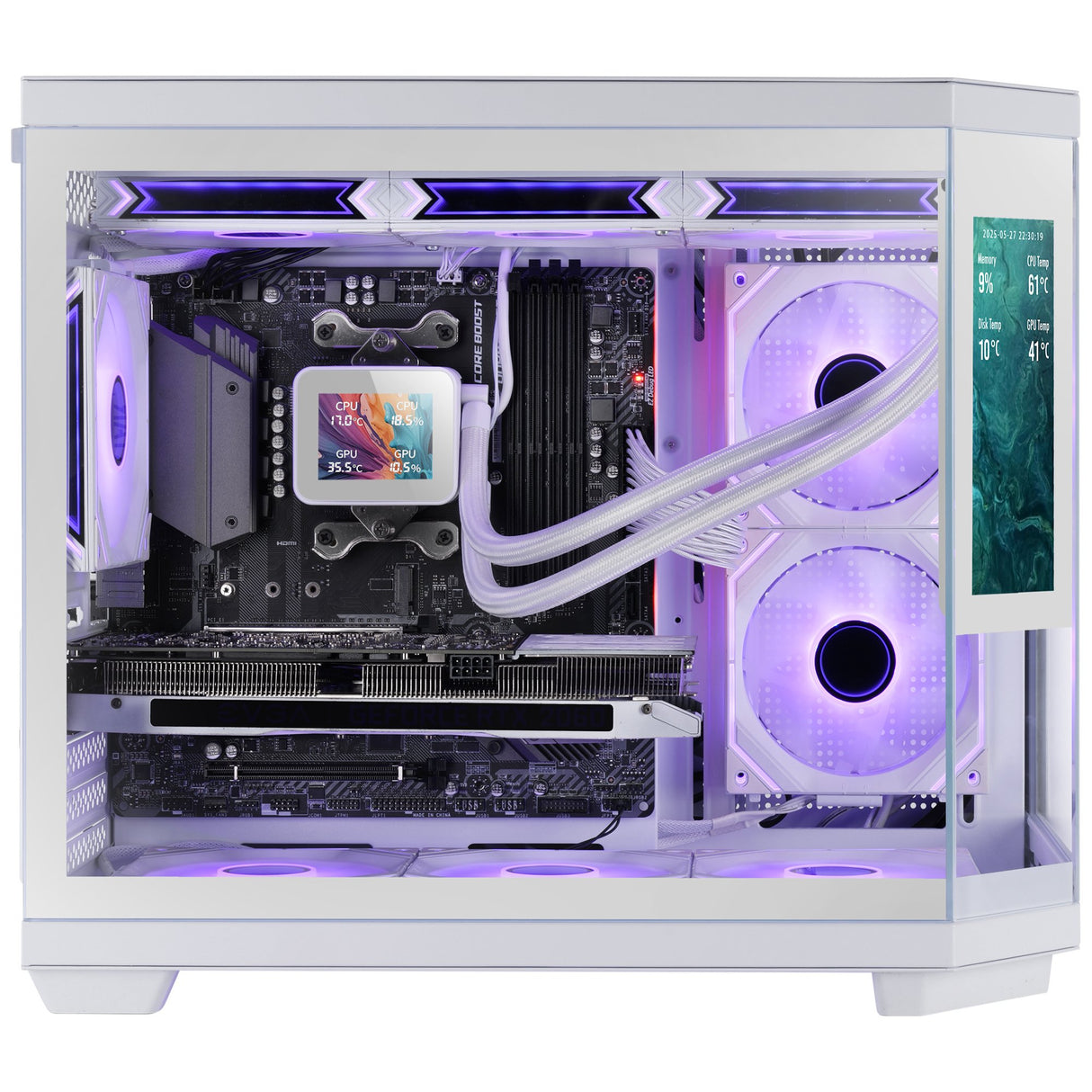 EAN 8435693113157 - Mars Gaming MC3TCORELCDMW carcasa de ordenador Mini Tower Blanco imagen 2
