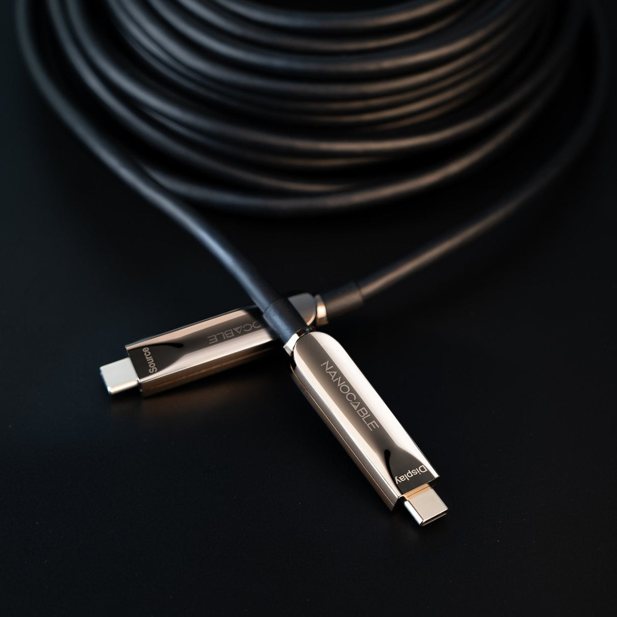Cable Usb 3.2 Tipo-C Aoc Nanocable 10.01.4615 Usb Tipo-C Macho Usb Tipo-C Macho Hasta 60w 10gbps 15m Negro