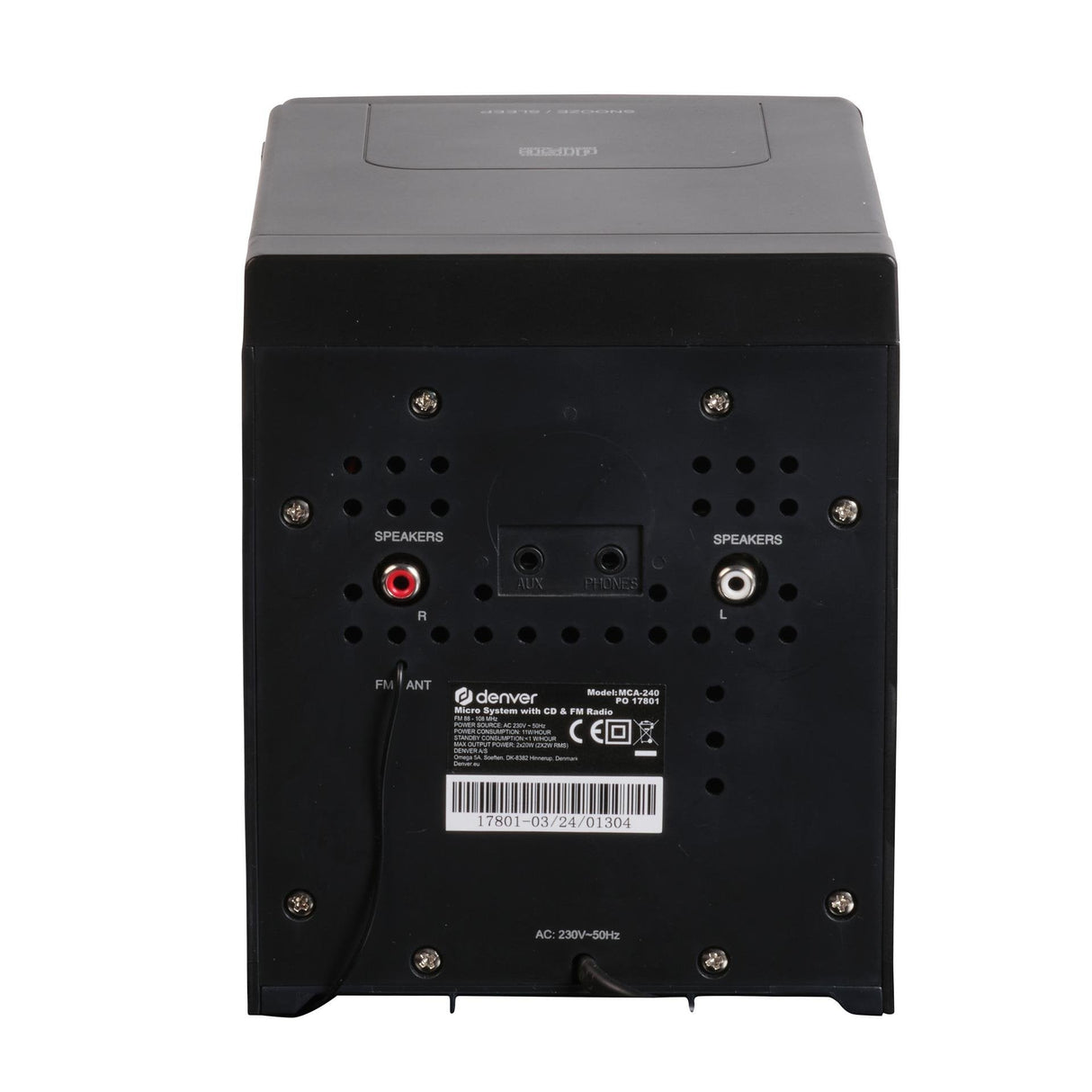 Denver Mca-240 Micro-Anlage Cd/Fm Schwarz