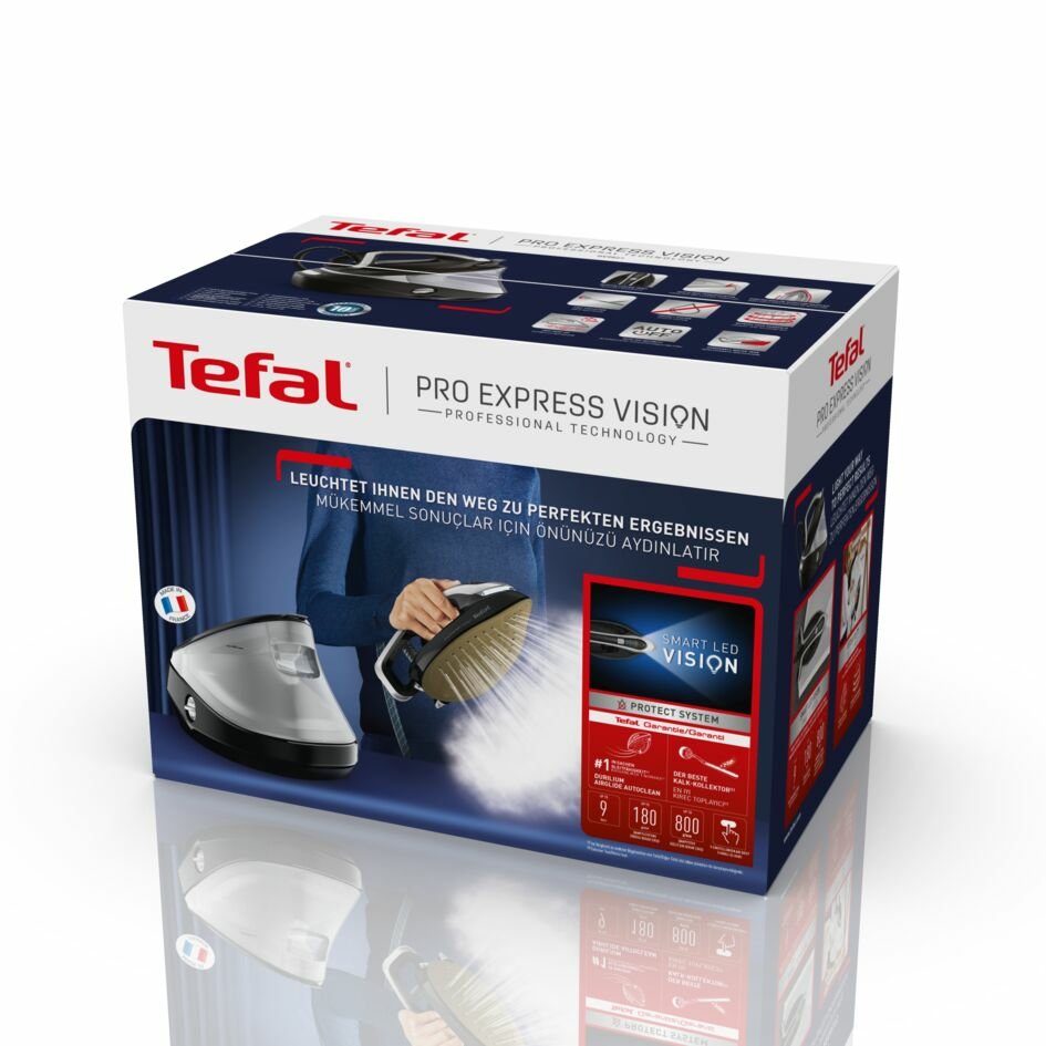 Centros De Planchado Tefal Pro Express Vision Gv9821 3000 W 1,2 L Durilium Airglide Autoclean Soleplate Negro, Plata