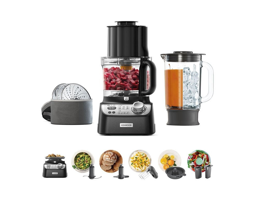 Kenwood Kompakt-Küchenmaschine Multipro Xl Weigh+ (Negro, 1.000 Watt, Integrierte Waage, Mixaufsatz) 0w22011070