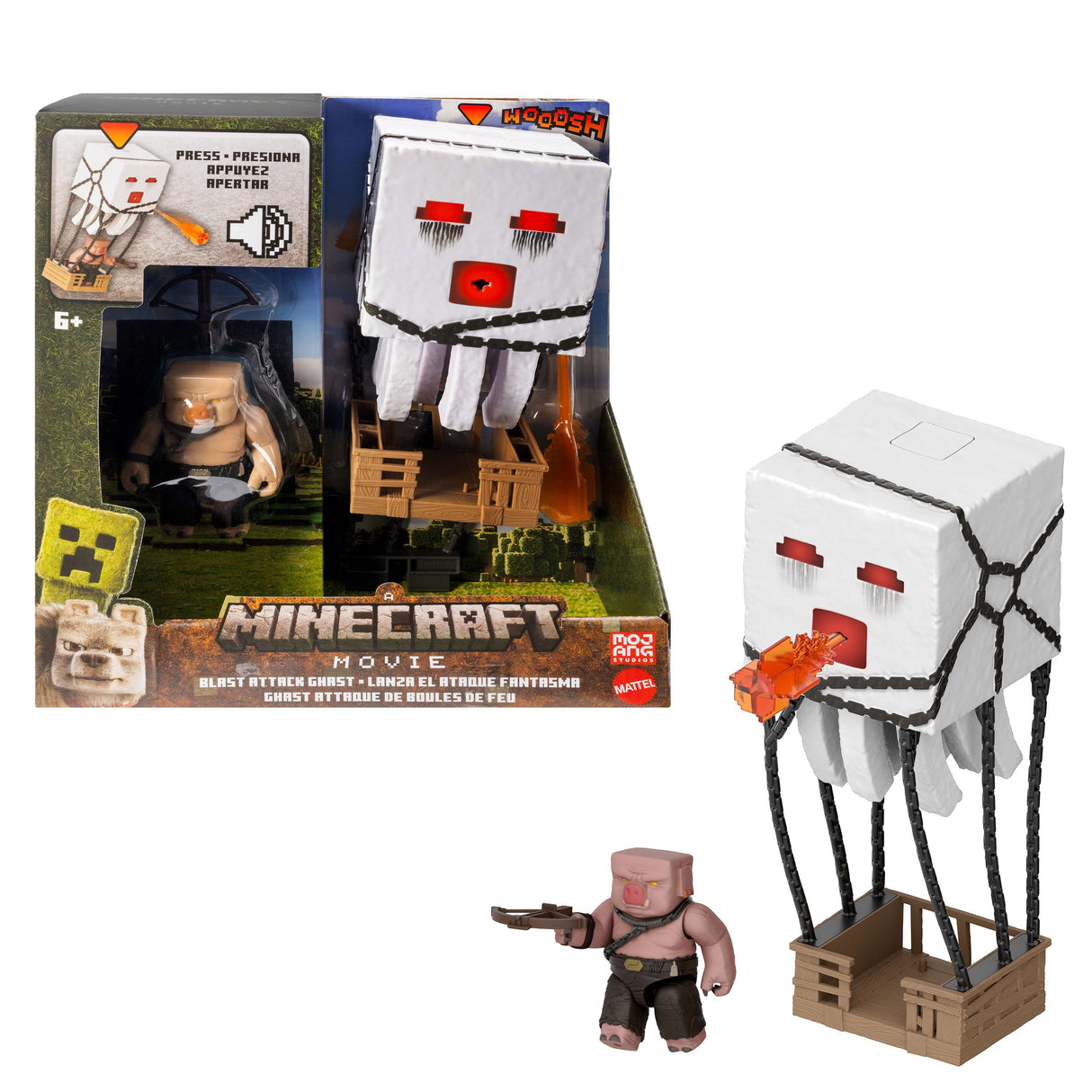 Figura Ghast Lanza El Ataque Fantasma Minecraft La Pelicula 25cm