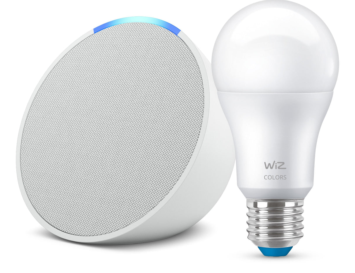 Echo Pop White + Smart Bulb Accs