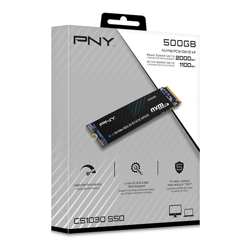 EAN 0751492641621 - PNY CS1030 500 GB M.2 PCI Express 3.0 NVMe 3D NAND imagen 2