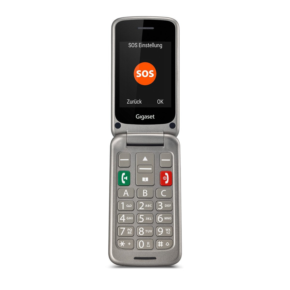EAN 4250366858012 - Gigaset GL590 7,11 cm (2.8") 113 g Plata Teléfono para personas mayores imagen 1